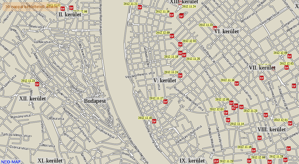 Budapest Crime Map Robberies and Thefts