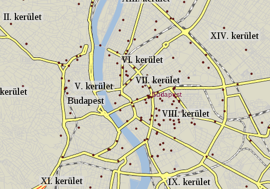 Budapest Crime Map - Downtown Budapest