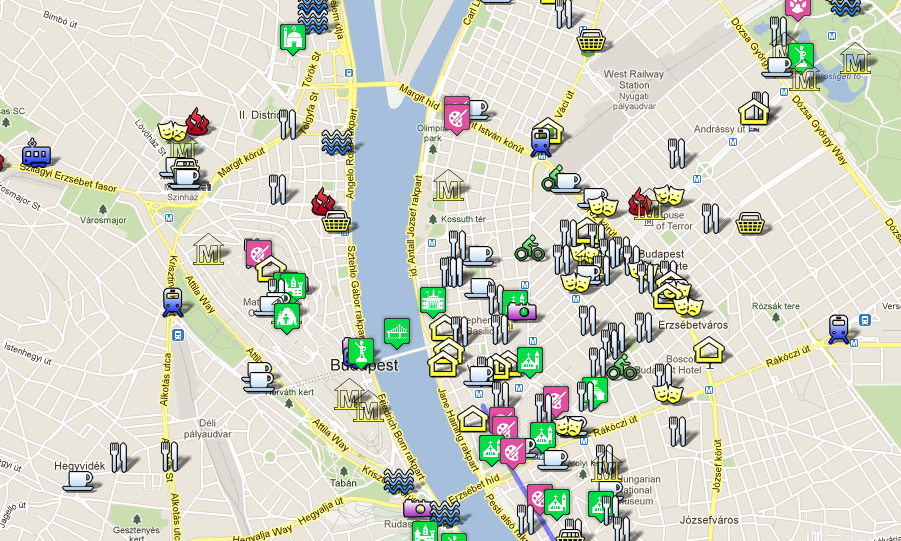 Budapest Tourist Map by TopBudapest.org