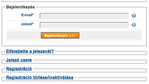 Registration on the Hungarian MAV train website
