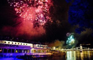 Fireworks from Danube Cruise Budapest